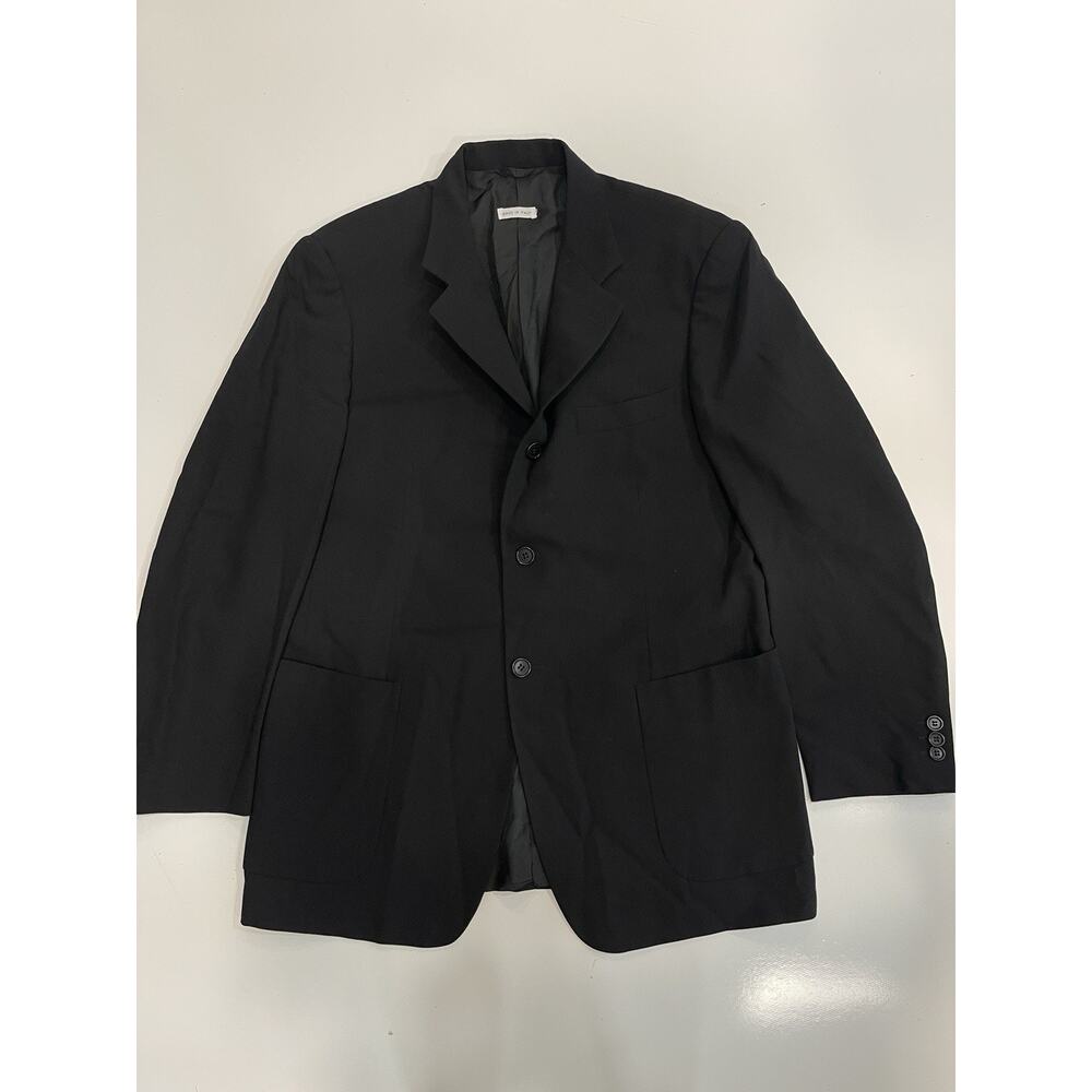 CERRUTI 1881 100% Pure Wool Jacket Black Size 50 Made In Italy